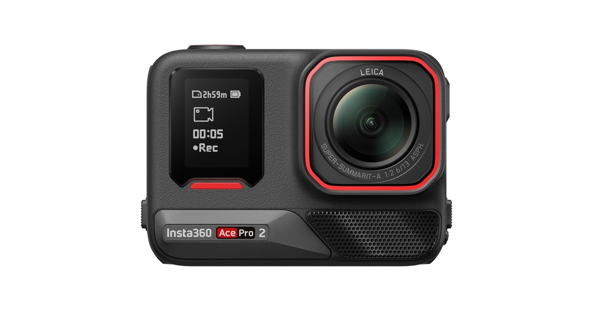 Insta360Ace Pro 2 Dual Battery videocamera  (Zwart, 2x 1800 mAh Accu)