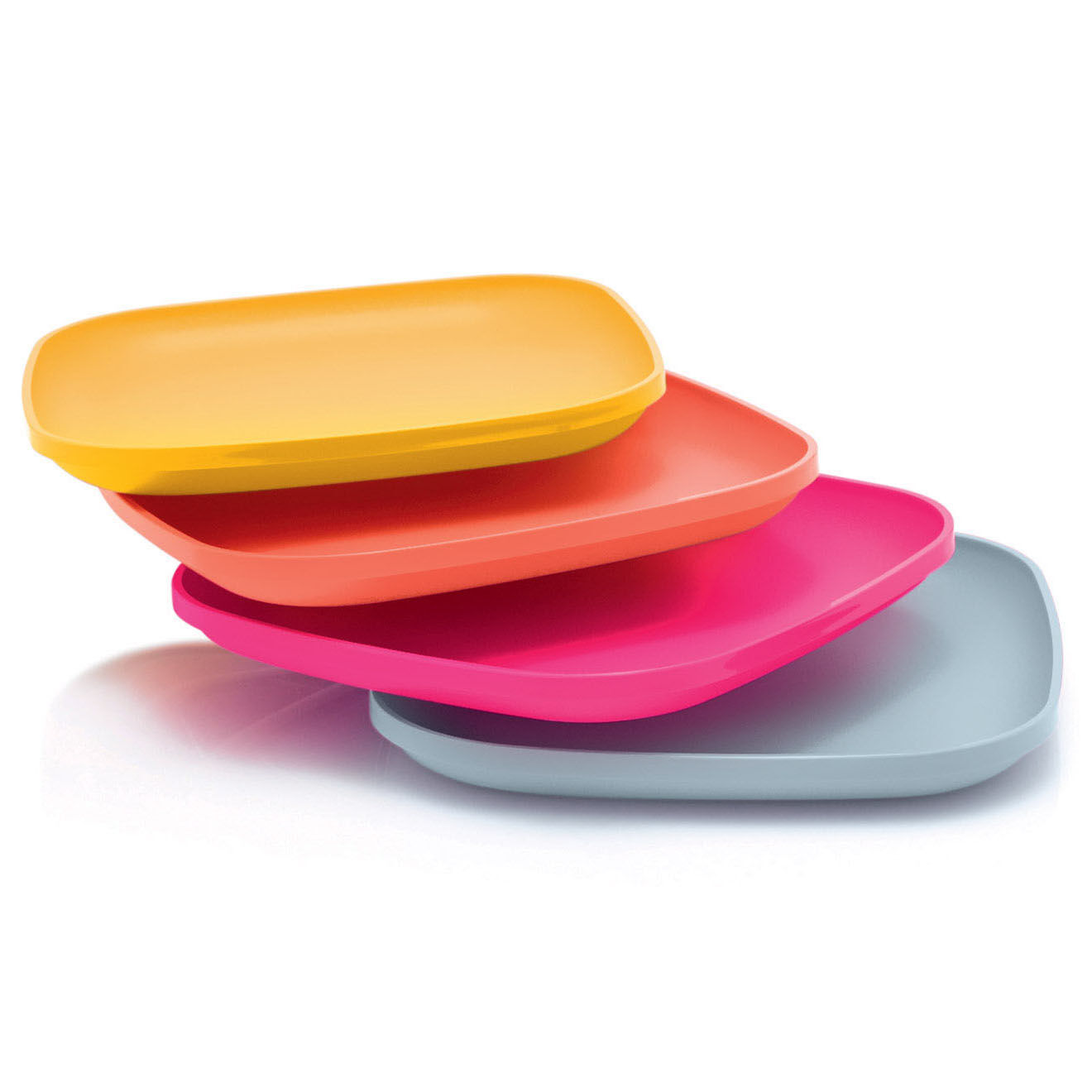 Tupperware 4 Assiettes Eco Plein Soleil multicolores - 20.3x2x20.3  cm
