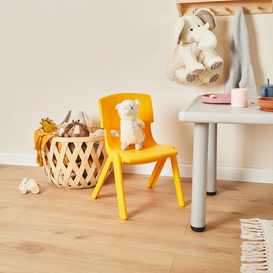 bieco Kinderstuhl gelb aus Kunststoff