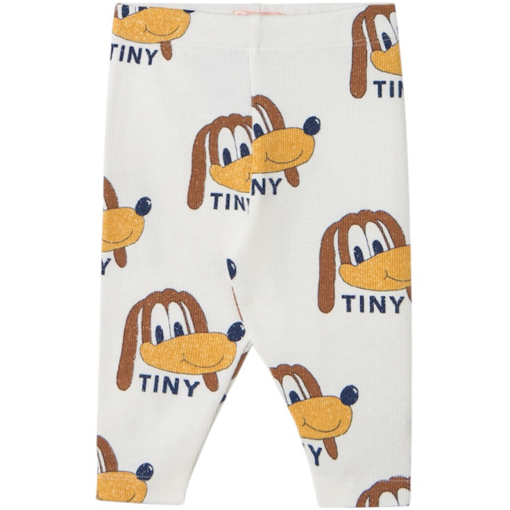 Køb TinyCottons Off-White Dogs Rib Baby Leggings