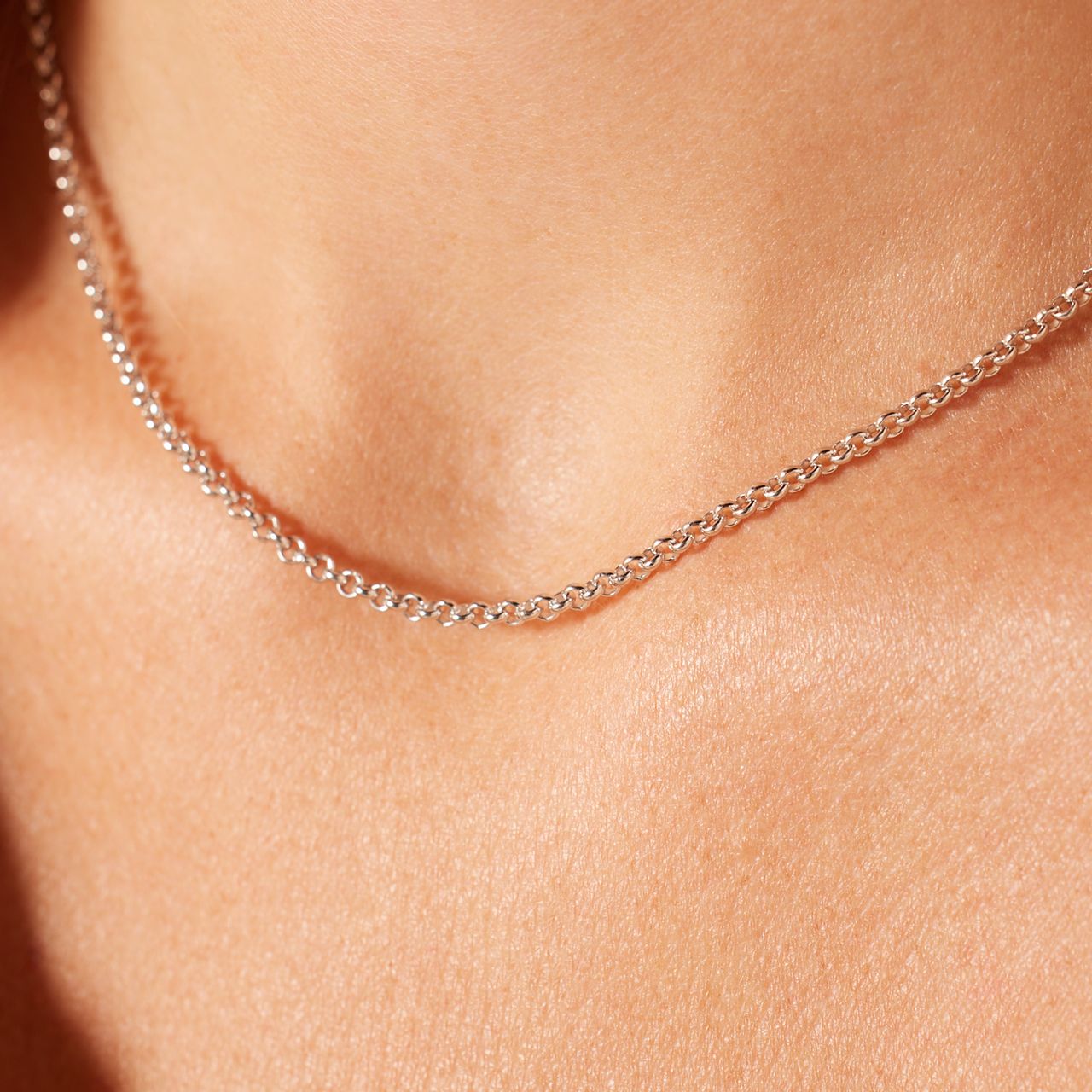 Zilveren ketting jasseron