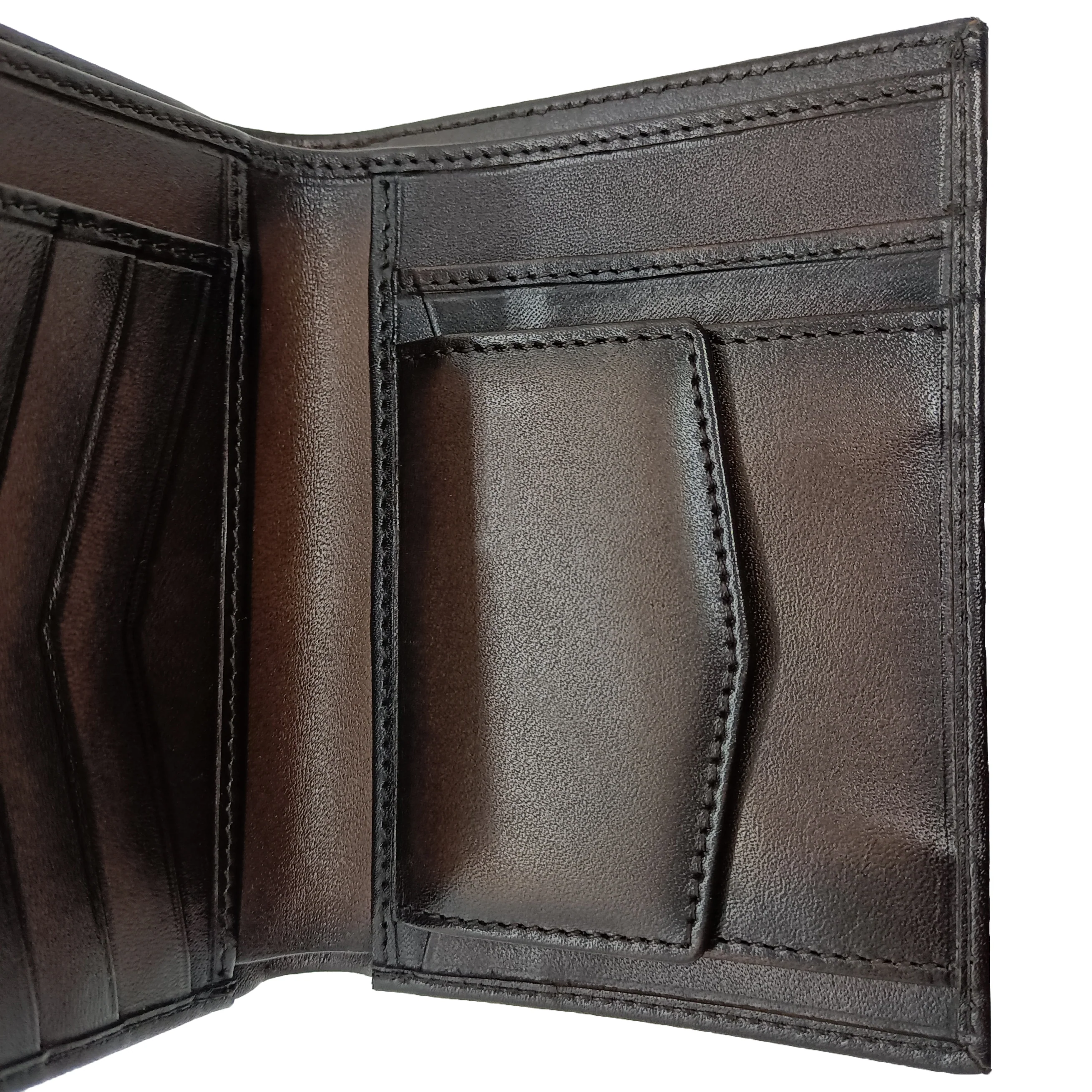 Portefeuille marron en cuir