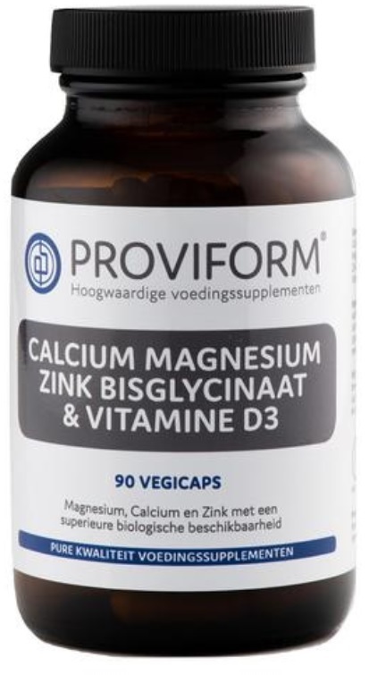 Proviform Calcium Magnesium Zink Bisglycinaat & D3 Vegicaps90vc
