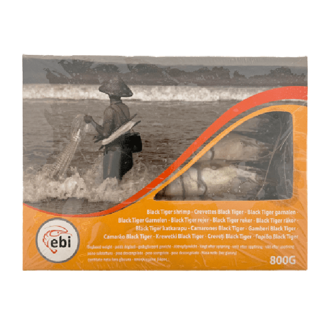 Ebi Bevroren Black Tiger Garnalen 8/12 800g