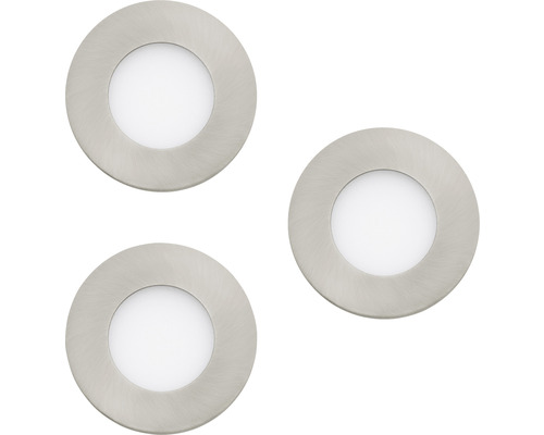 LED Smart Light Inbouwspotset, Dimbaar, IP44, 2,8W, 360 lm CCT, Ø 8,5/7,5 cm, Nikkel/Mat, 230V, 3 Stuks - Compatibel met SMART HOME van hornbach