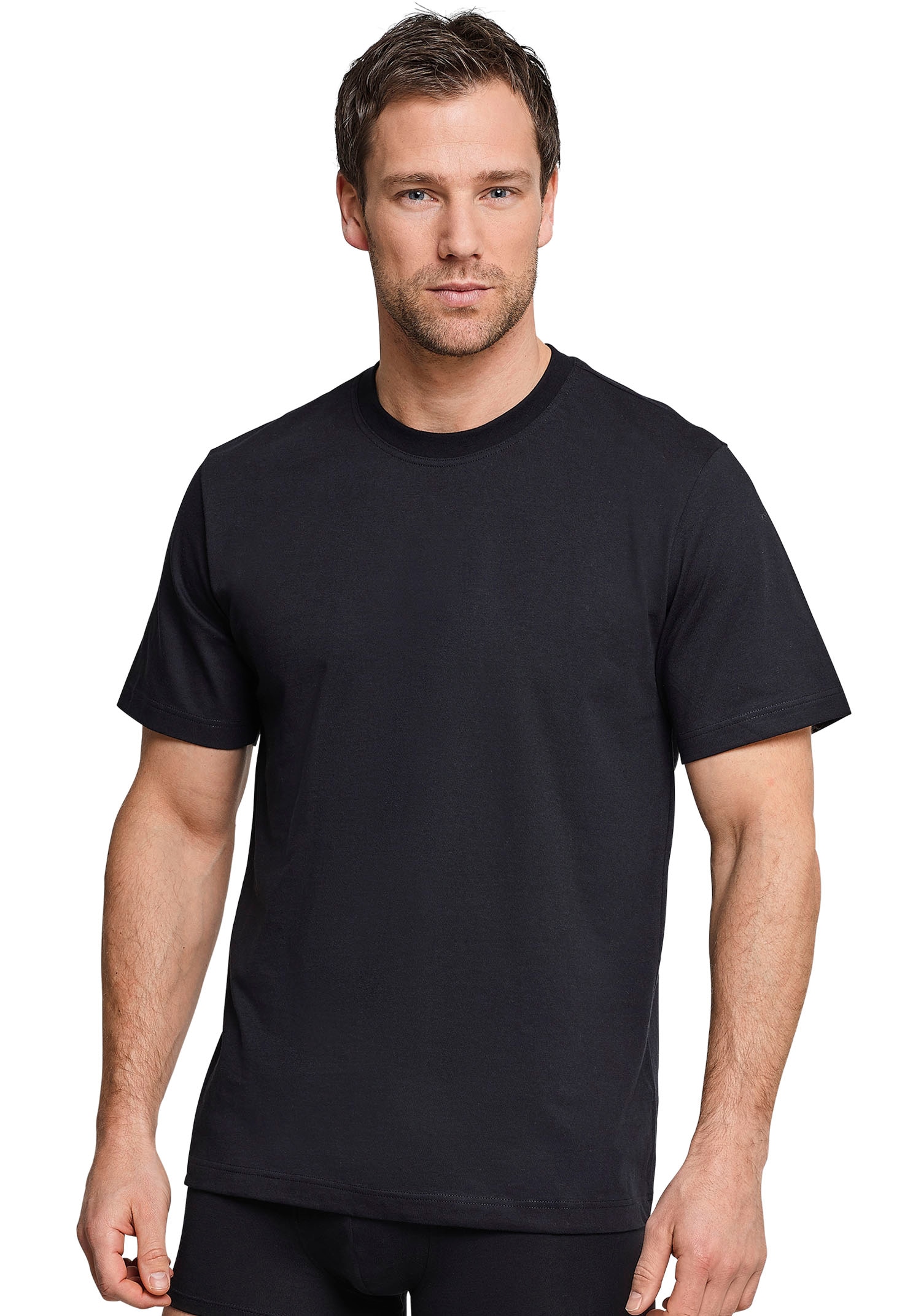 Schiesser T-Shirt »Essentials« 2er-Pack,  mit Rundhalsausschnitt