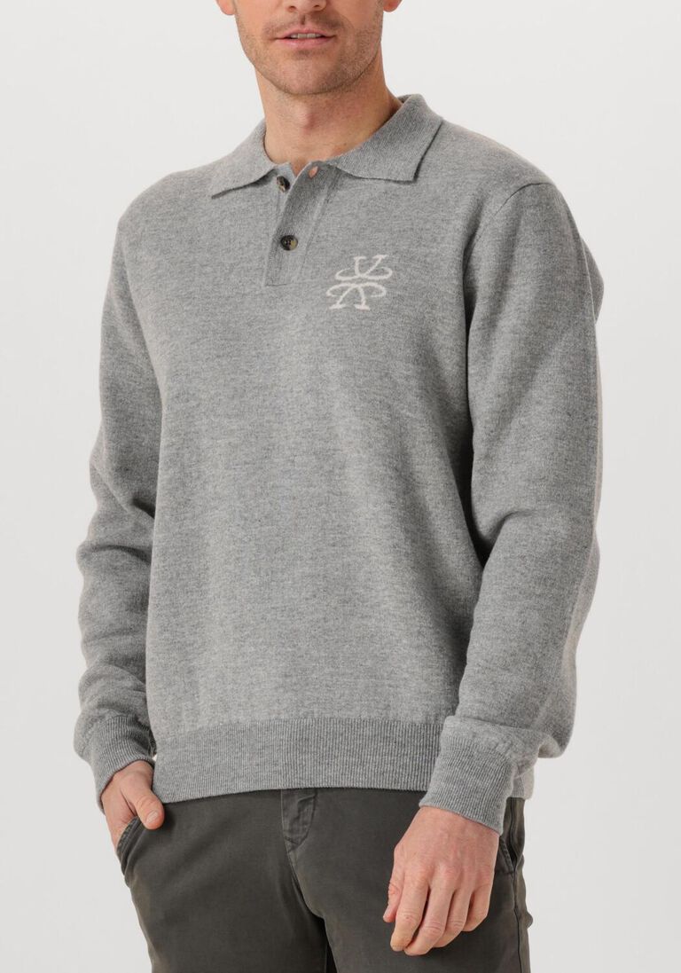 grijze jacob cohen polo polo tubico c logo jacquard