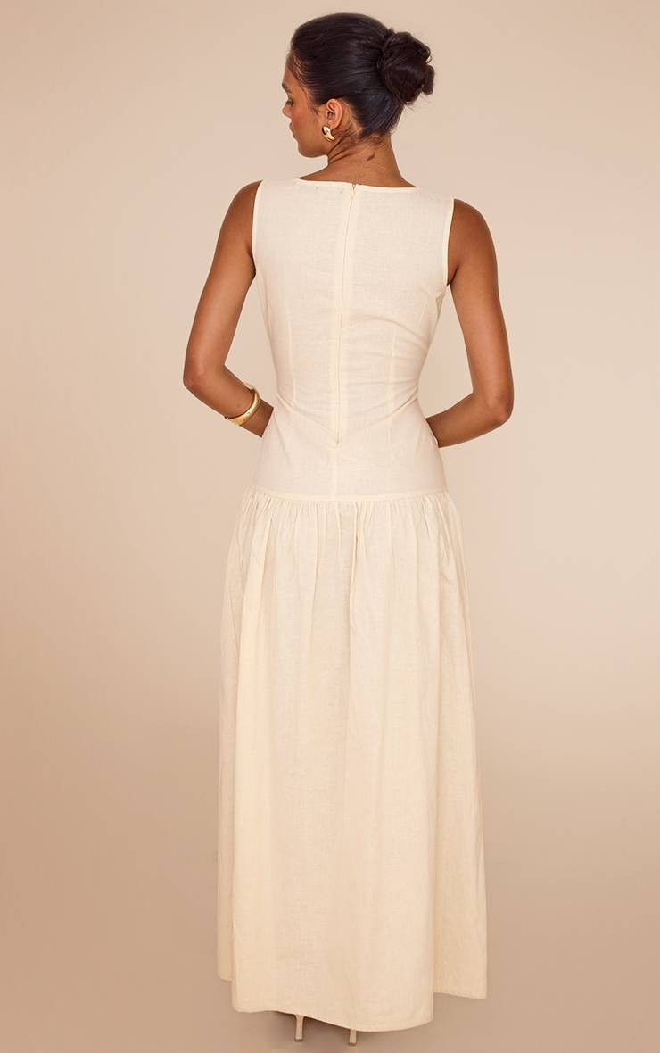 Butter Yellow Robe Maxi À Taille Basse