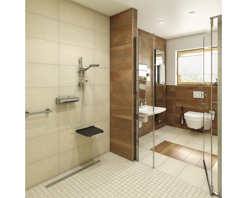 Douchekraanset met thermostaat hansgrohe Raindance Select S chroom glanzend 27036000
