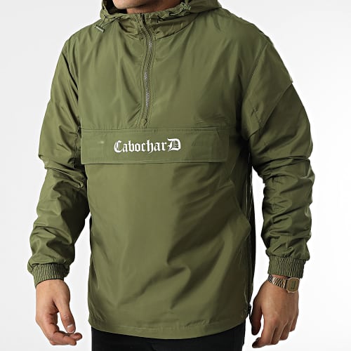 Coupe-Vent Cabochard Vert Kaki Blanc
