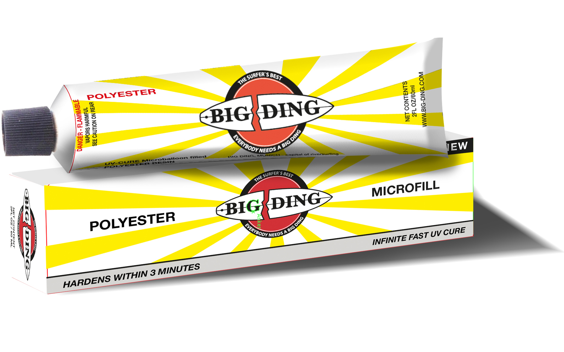 Big Ding Polyester UV Cure Tube - Microballons