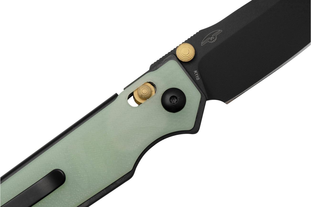 Real Steel Sacra, 7711NB Natural Jade G10, K110 Black, zakmes