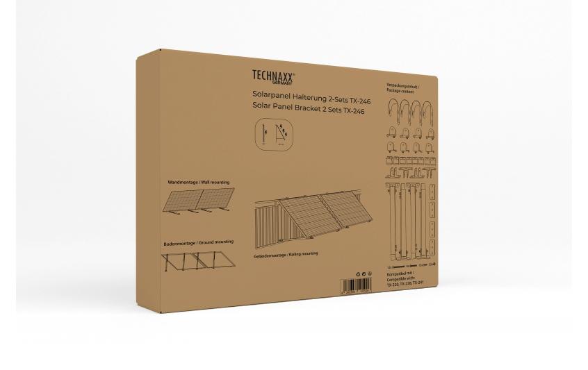 Solar Halterung 2-Sets TX-246Universelle Halterung für Solarmodule