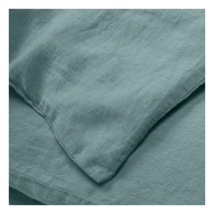 Communauté de biens Housse de couette en lin lavé | Bleu horizon