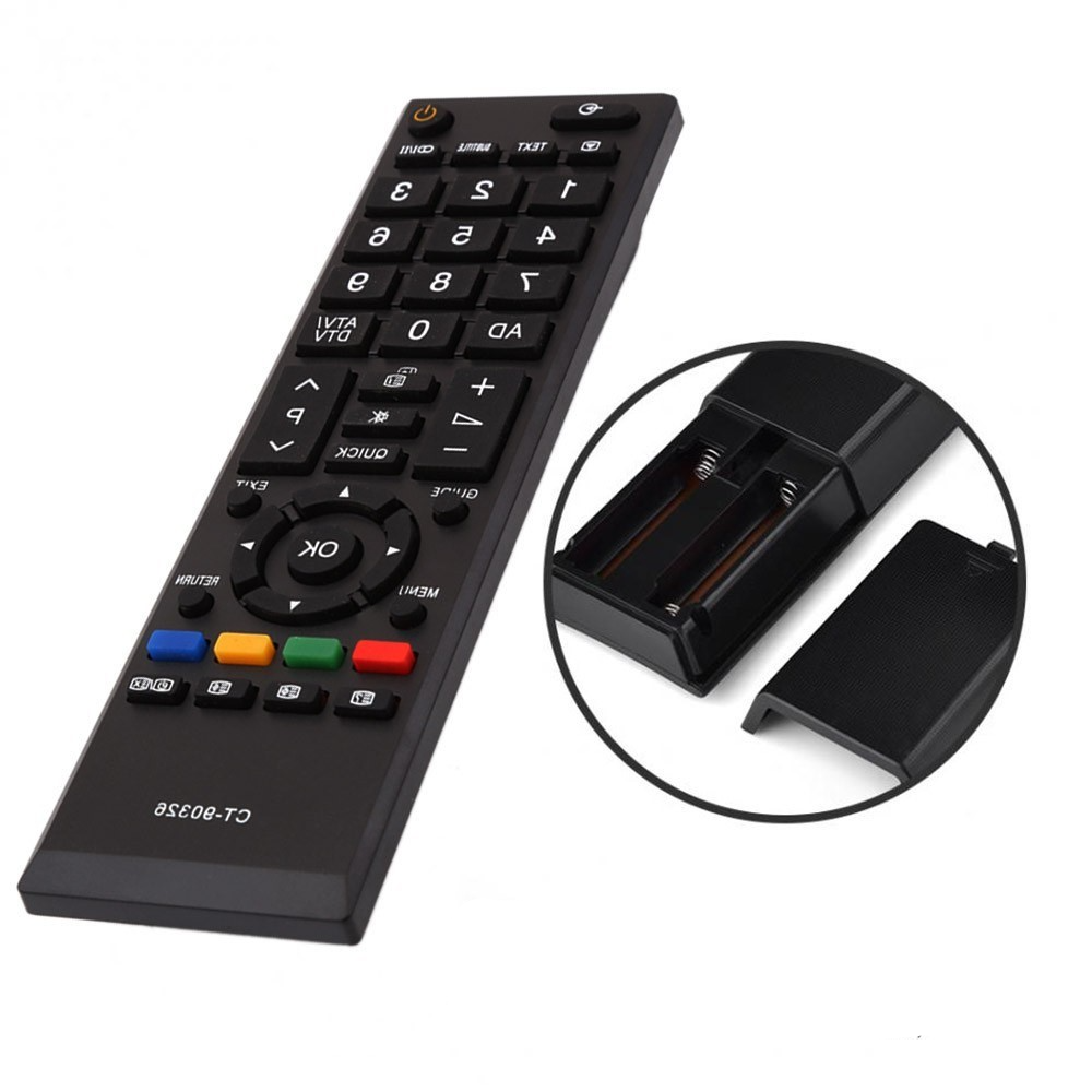 Universal Ersatz Fernbedienung mit 40 Tasten für Toshiba Smart TV Geräte (LCD / LED / 3D) - Schwarz