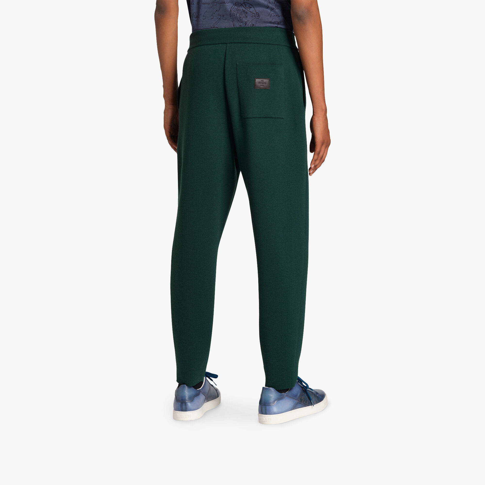 Pantalon En Laine Double Face Scritto