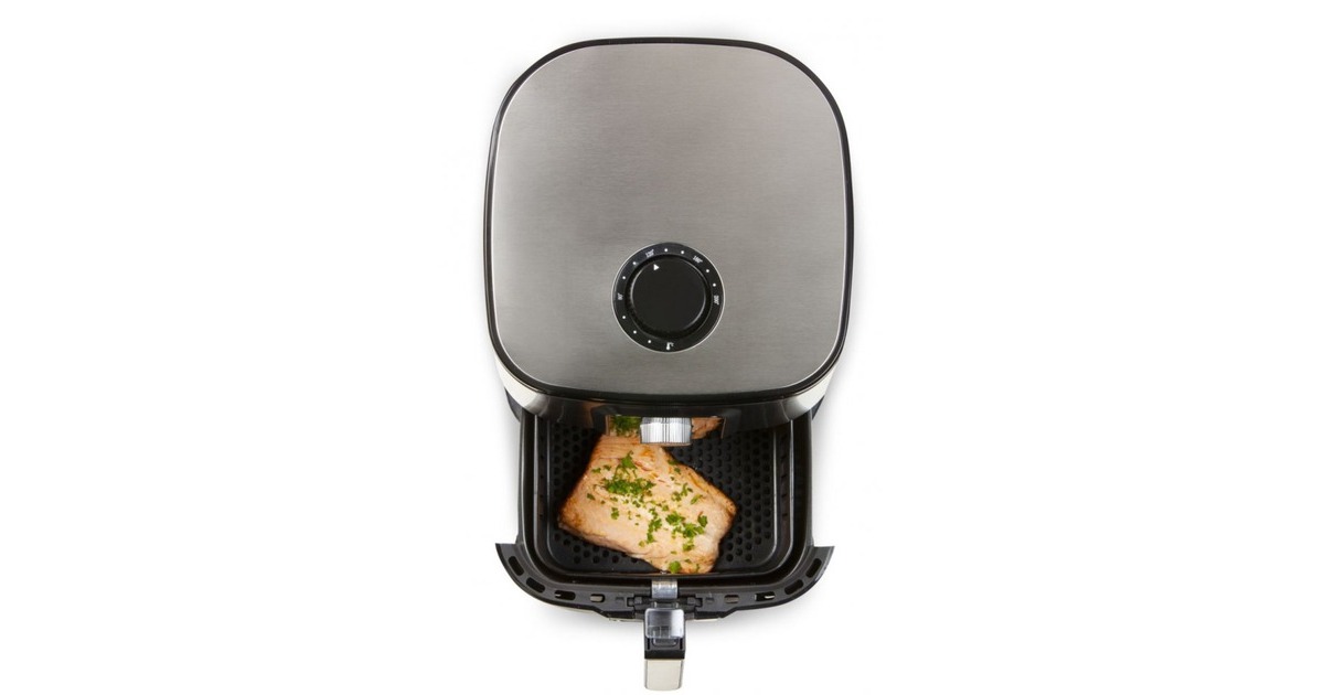 DomoDeli-fryer DO536FR  heteluchtfriteuse  (Inox/zwart, 5.5 Liter)
