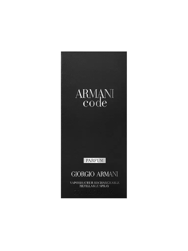 GIORGIO ARMANI Code Parfum 75 ml Nachfüllbar keine Farbe