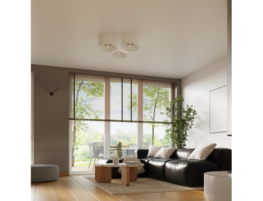 SOLLUX LIGHTING - Plafonnier telesto blanc/marron foncé