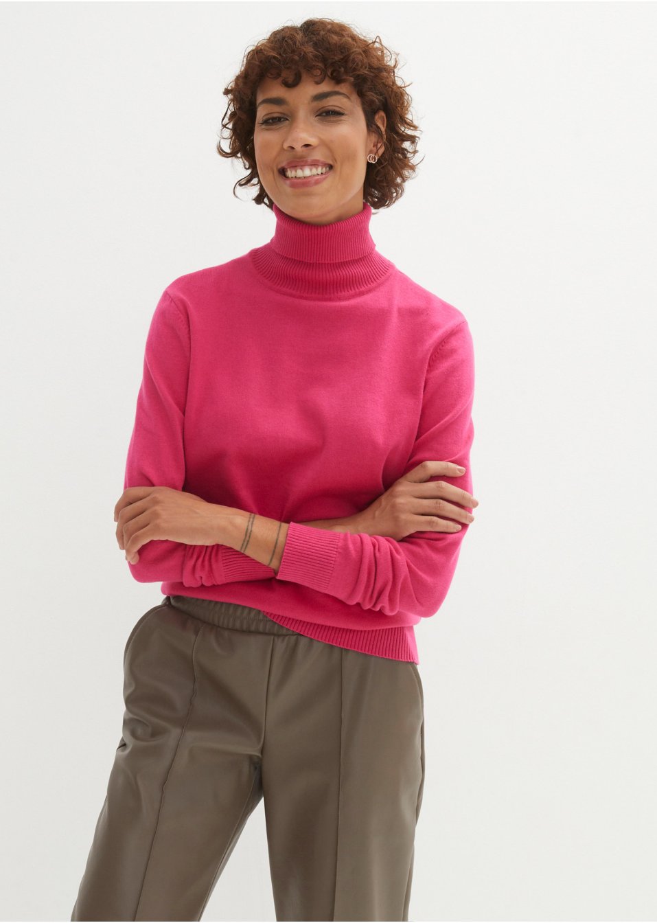 Pull col roulé