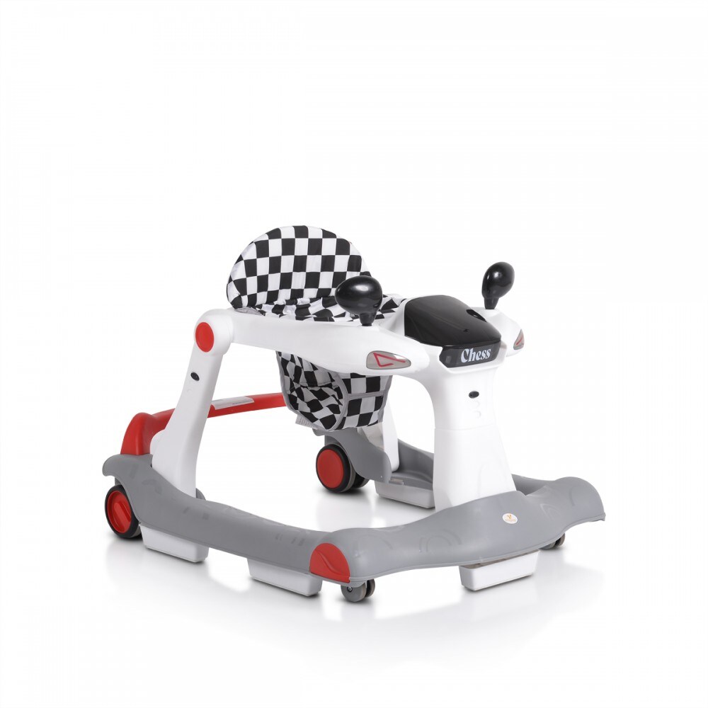 Cangaroo Lauflernhilfe Chess2 in 1 Lauflernwagen, Musik. Höhenverstellbar rot