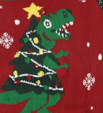 Jule-Sweaters Bluse m. Hell - The Tree-REX Sweater - Rot/Grün