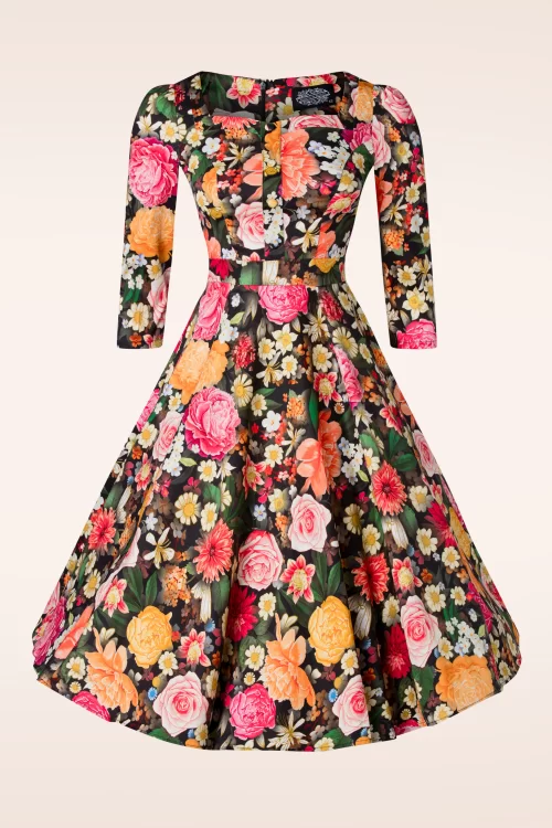 Hearts & Roses Stella floral swing jurk in multi