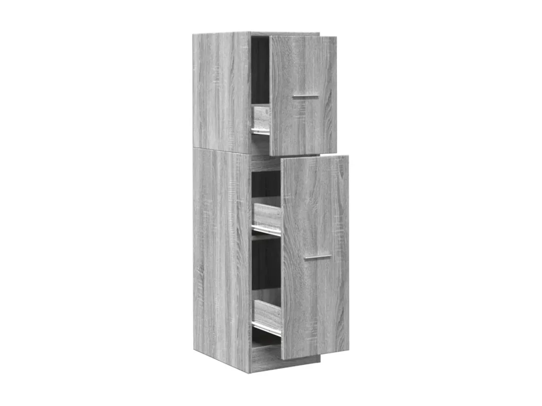 Armoire apothicaire sonoma gris 30x41x118 cm bois d'ingénierie