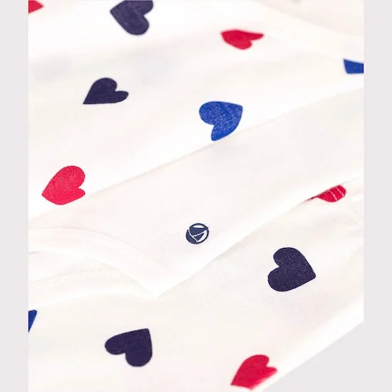 Ensemble cardigan + body + pantalon   Blanc Marshmallow /Multicolore        de               Petit Bateau