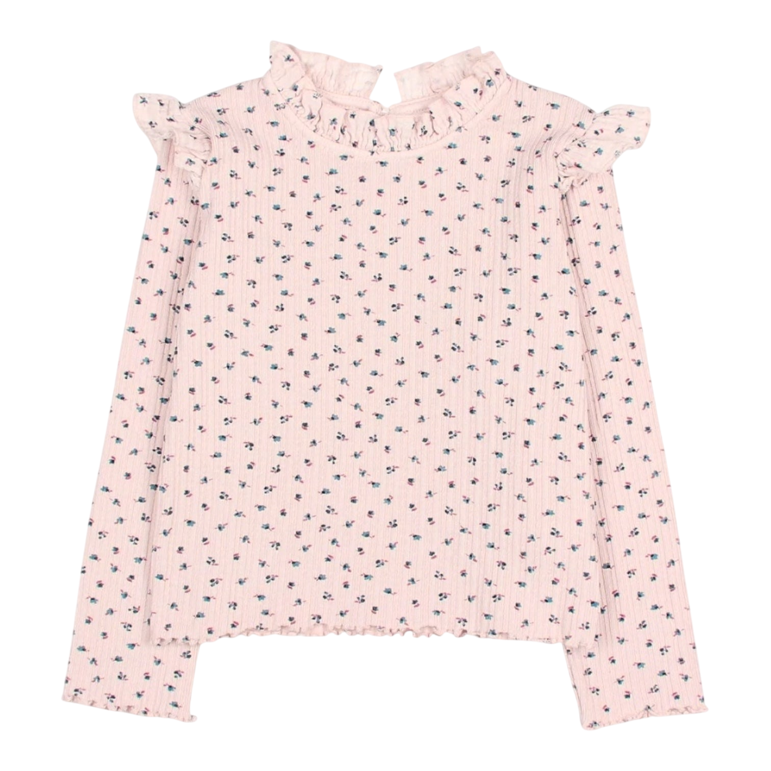 Langarmshirt Fall Rib Rose