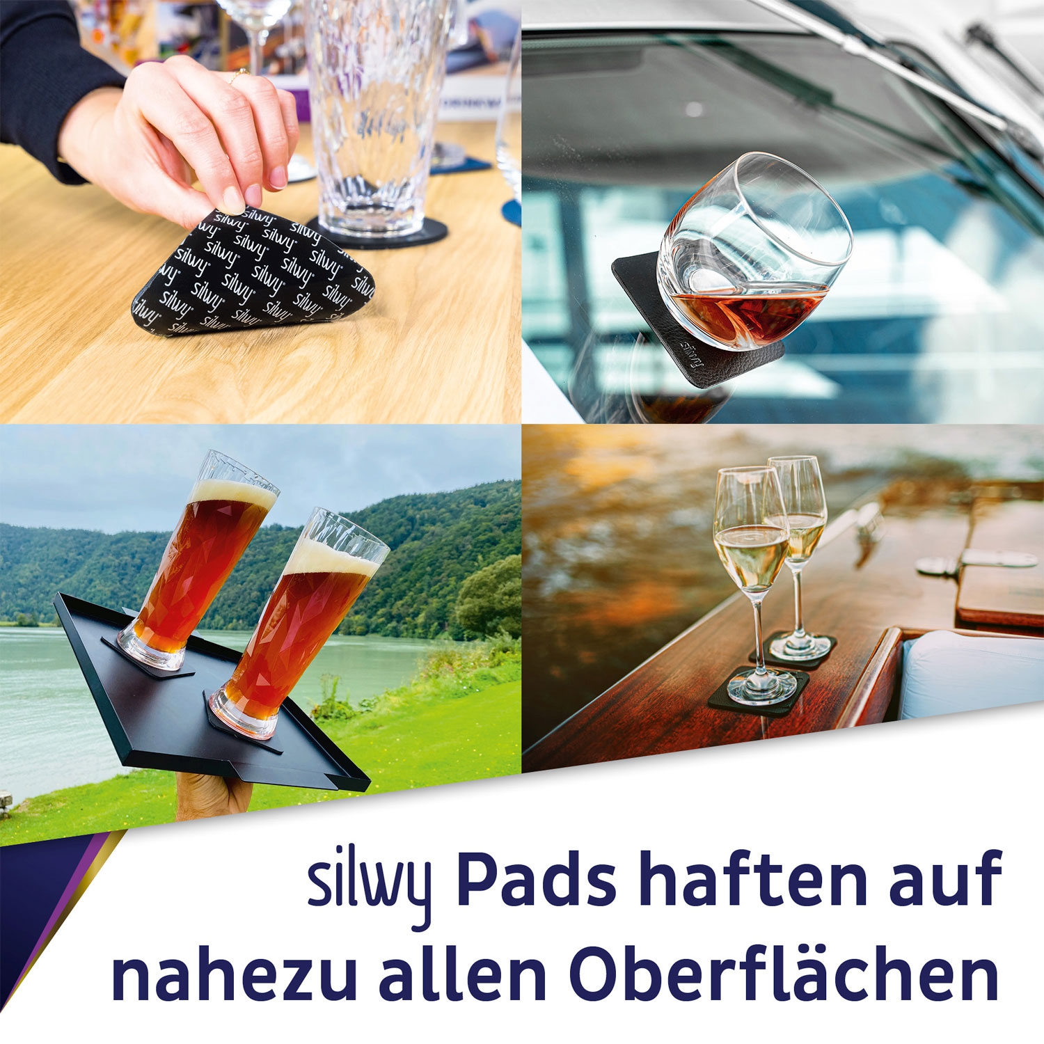 Silwy Magnet-Wein-Kunststoffgläser 2 Stück 200 ml