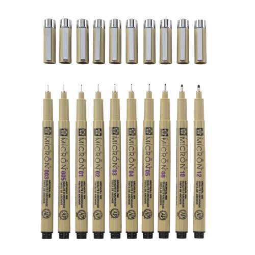 SAKURA® PIGMA MICRON™ Fineliner-Sets, schwarz