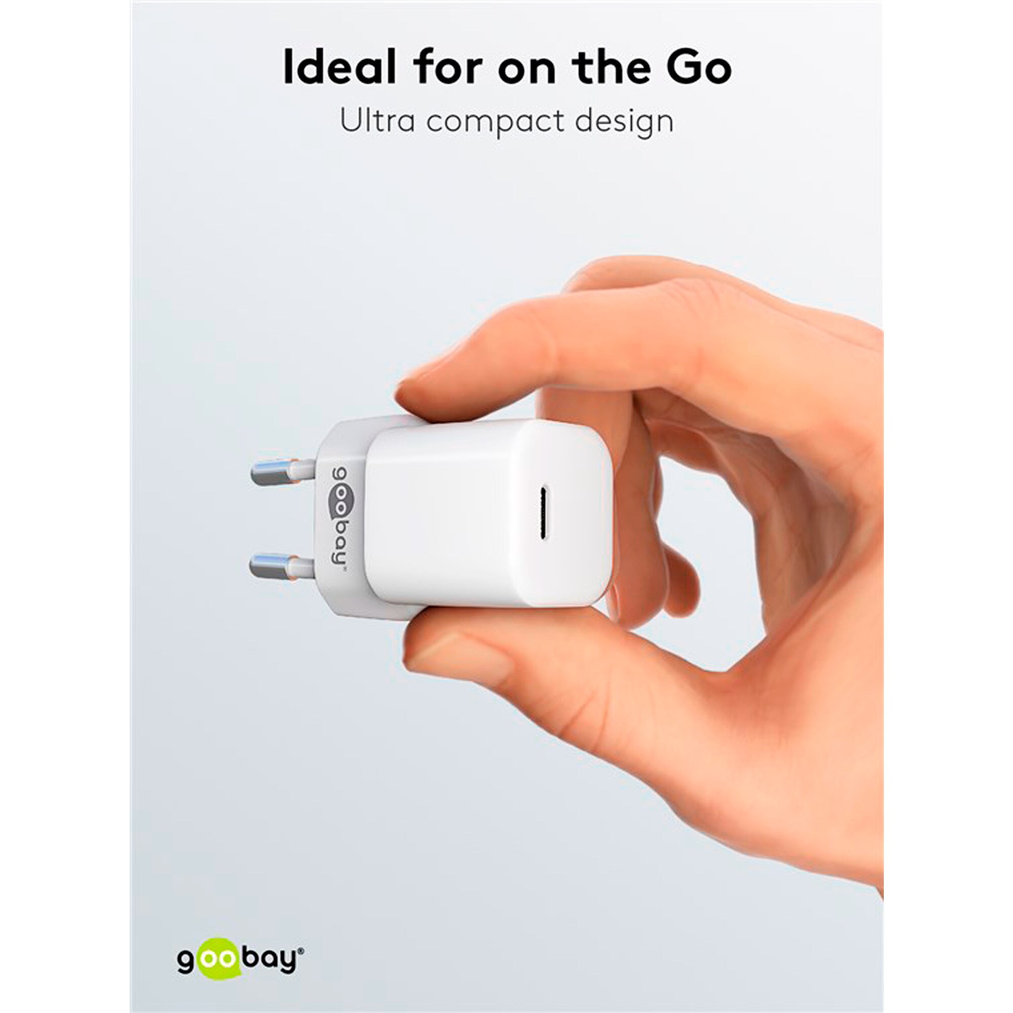 goobay Ladegerät Apple Lightning / USB-C PD-Ladeset nano 20 Watt