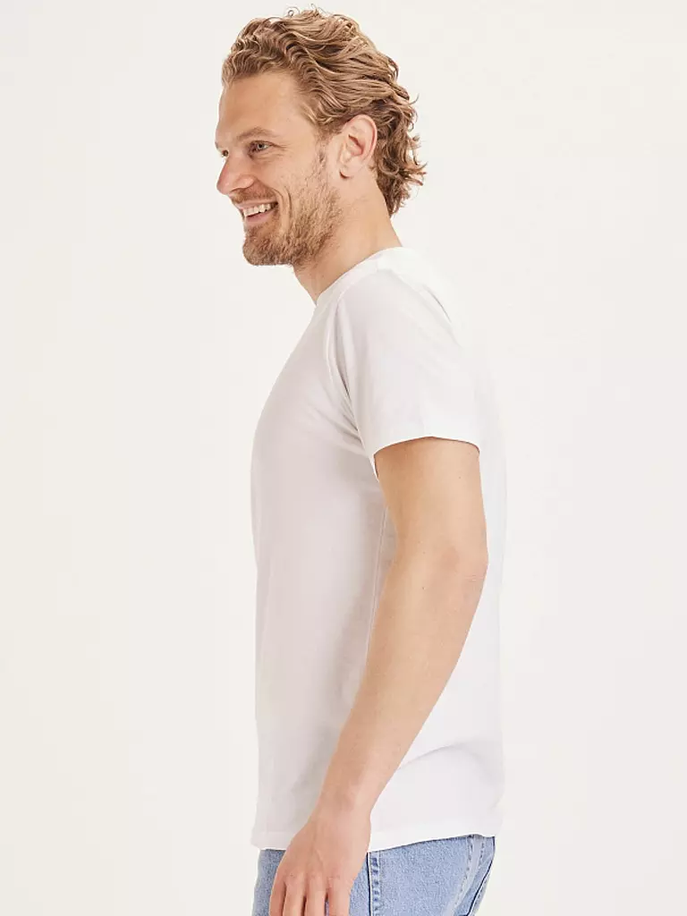 KNOWLEDGE COTTON APPAREL T-Shirt ALDER weiss