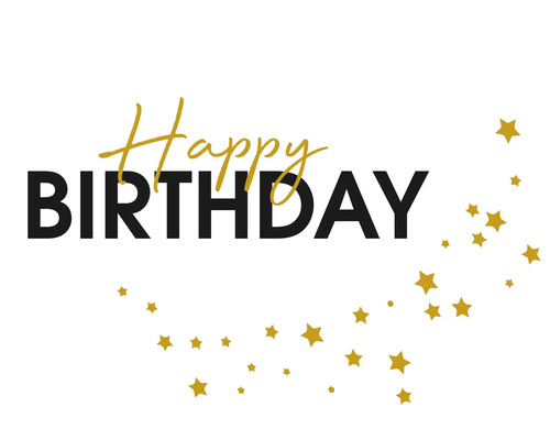 Ansichtkaart Happy Birthday Stars 14,8x10,5 cm
