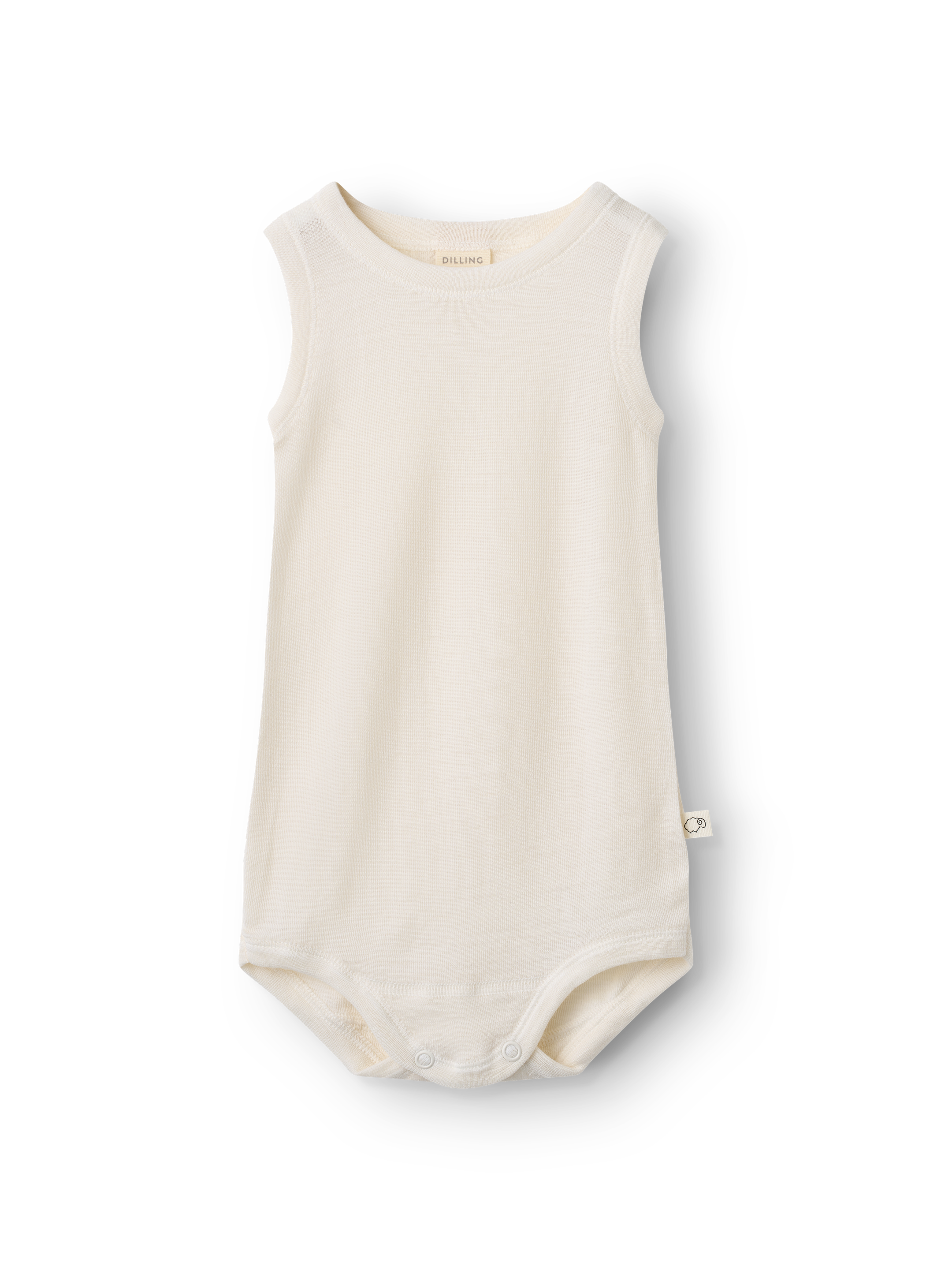 Romper zonder mouw van merinowol/zijde voor baby's