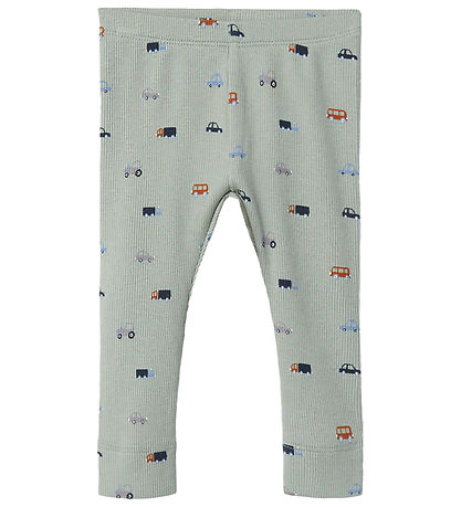 Name It Leggings - Rib - NbmDabu - Wrought Iron m. K?ret?jer