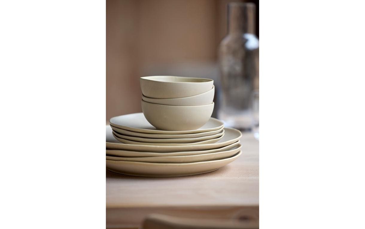 Frühstücks- & Dessertteller Shoku Ø 20 cm, 6 Stück, BeigeEssteller-Set