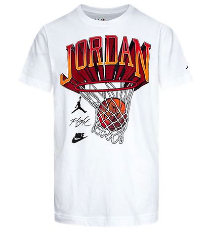 Jordan T-Shirt - Hoop Style - Weiß m. Print