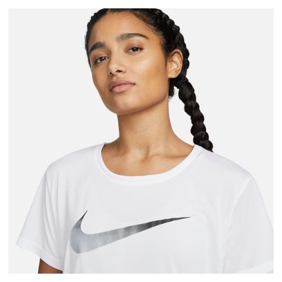 Maillot manches courtes Nike Dri-Fit Swoosh Femme Blanc