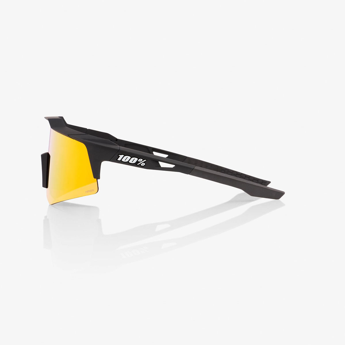 100% Speedcraft XS Sport Zonnebril Zwart met HiPER Red Multilayer Mirror Le
