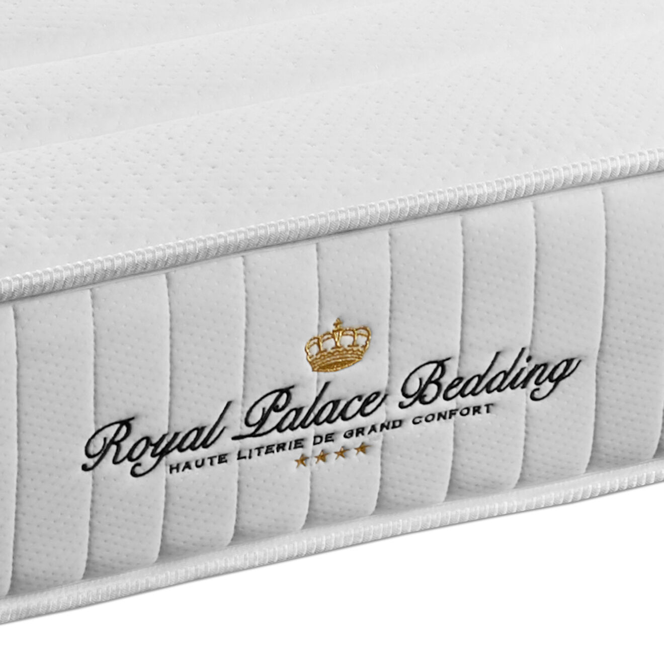 Royal Palace Bedding Ensemble matelas à mémoire de forme & sommier Nottingham blanc - 200x200 cm