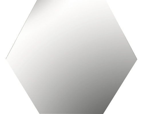 Spiegeltegels, kunststof, zeshoekig, 25 cm, set van 4