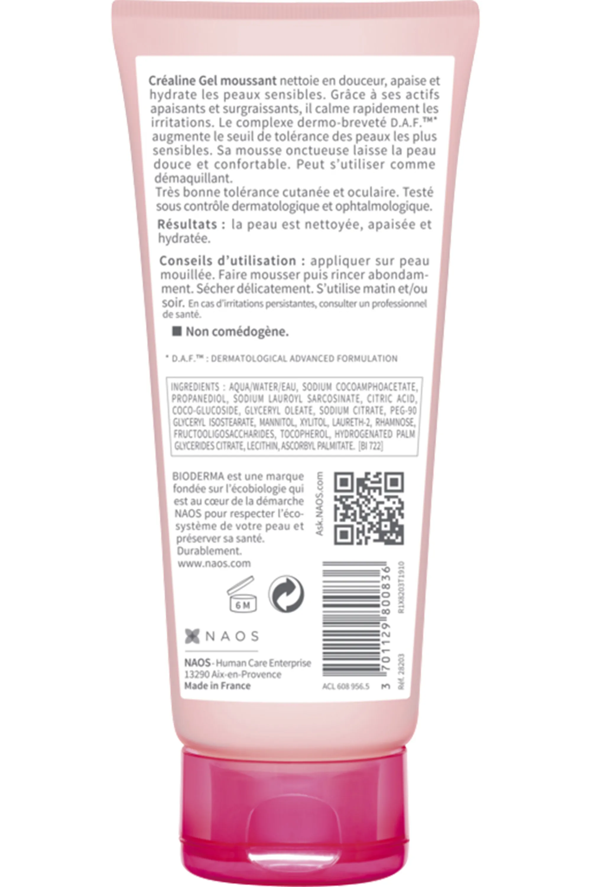 Bioderma Gel moussant nettoyant apaisant micellaire Créaline-100 ml