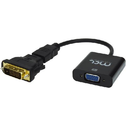 MCL CG-289C câble vidéo et adaptateur 0,25 m DVI-D VGA (D-Sub) Noir