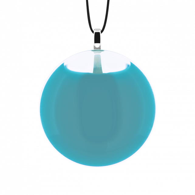 Pendentif en verre soufflé - Galet Mini Milk