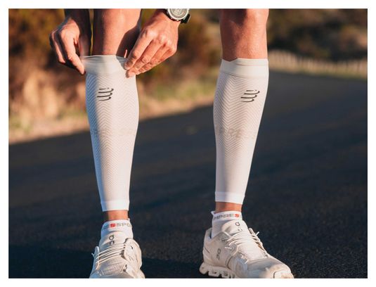 Manchons de Compression Compressport R2 Oxygen Blanc