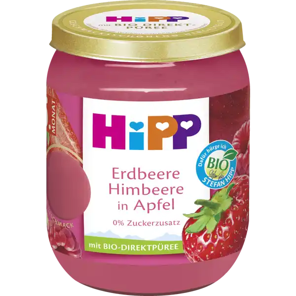 Bio Erdbeere Himbeere in Apfel