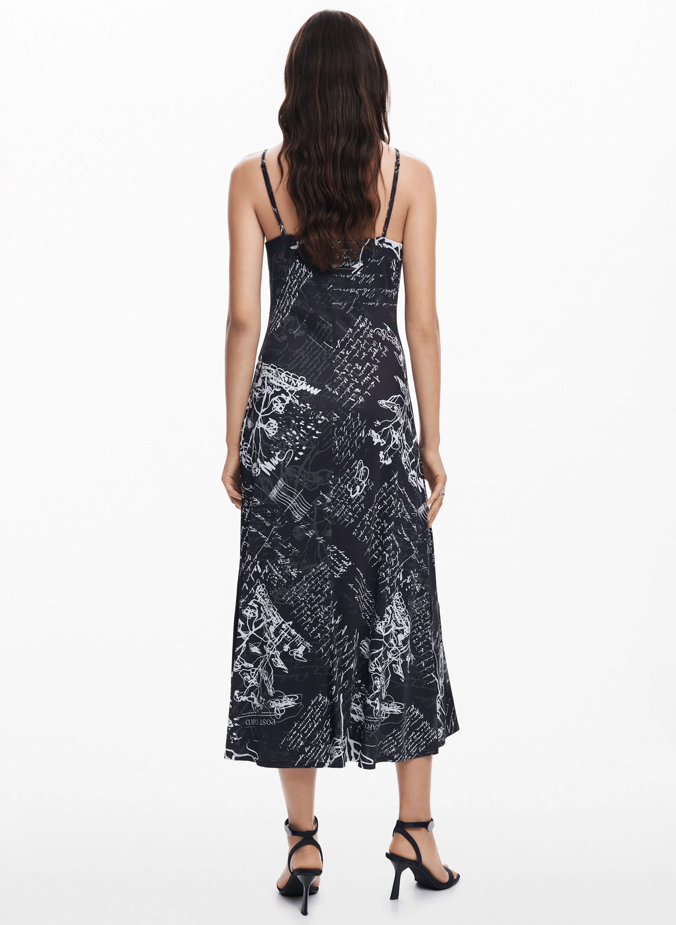 Robe midi combinée| Noir