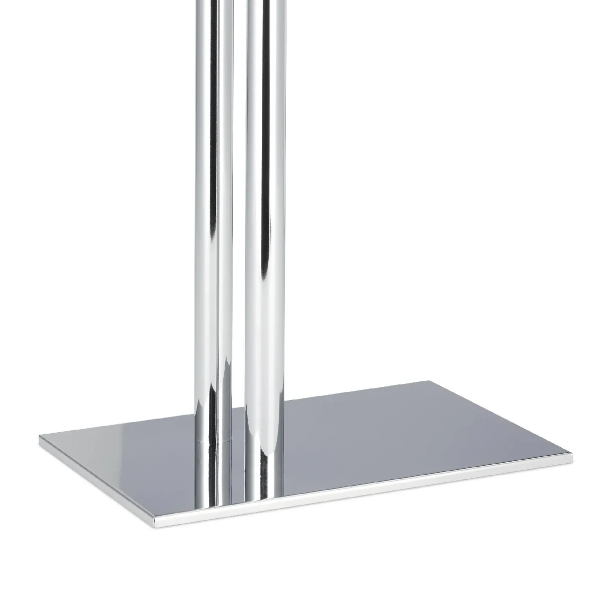 Helloshop26 Porte-serviettes sur pied 2 bras chrome